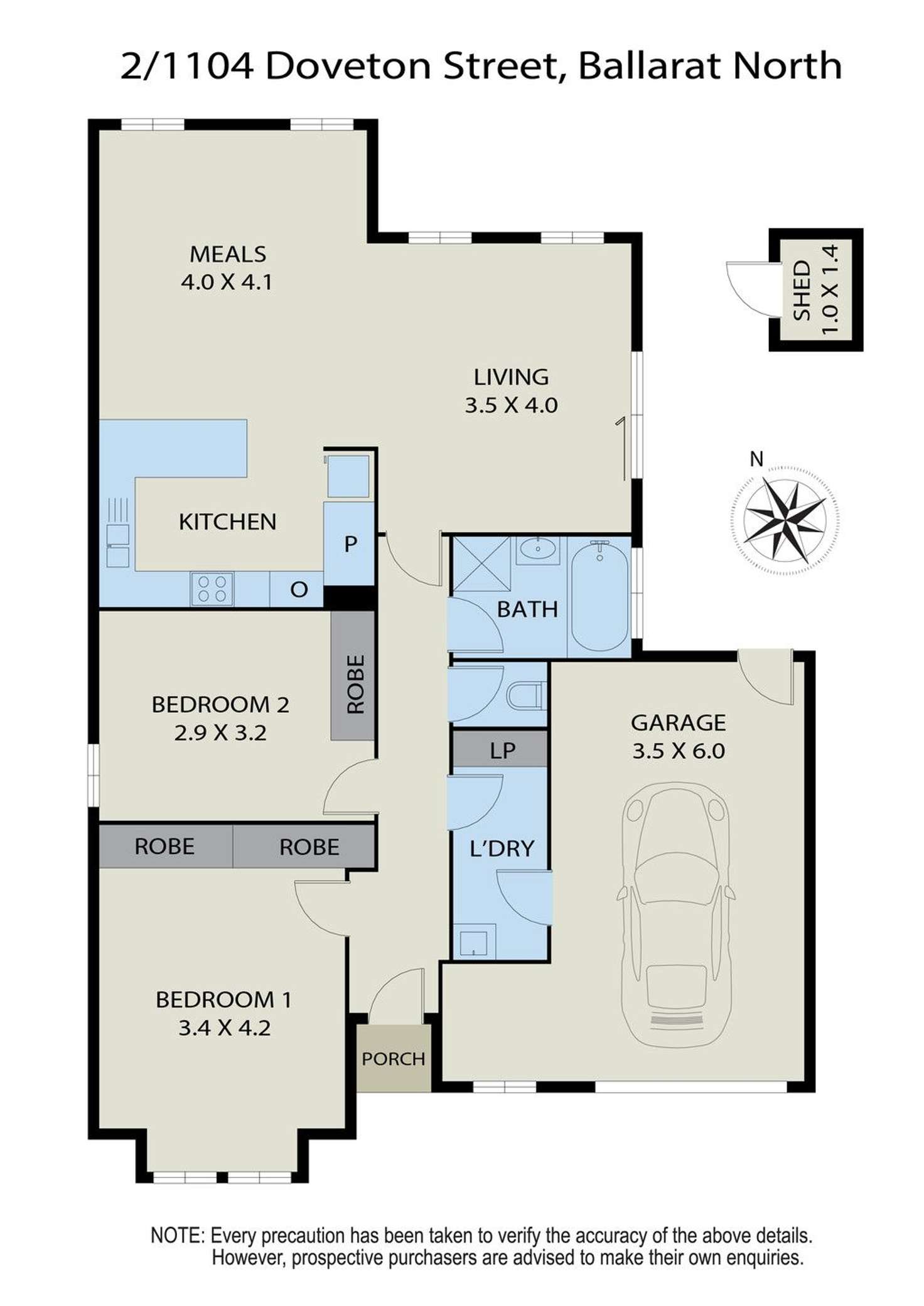 Floorplan of Homely house listing, 2/1104 Doveton Street North, Ballarat North VIC 3350