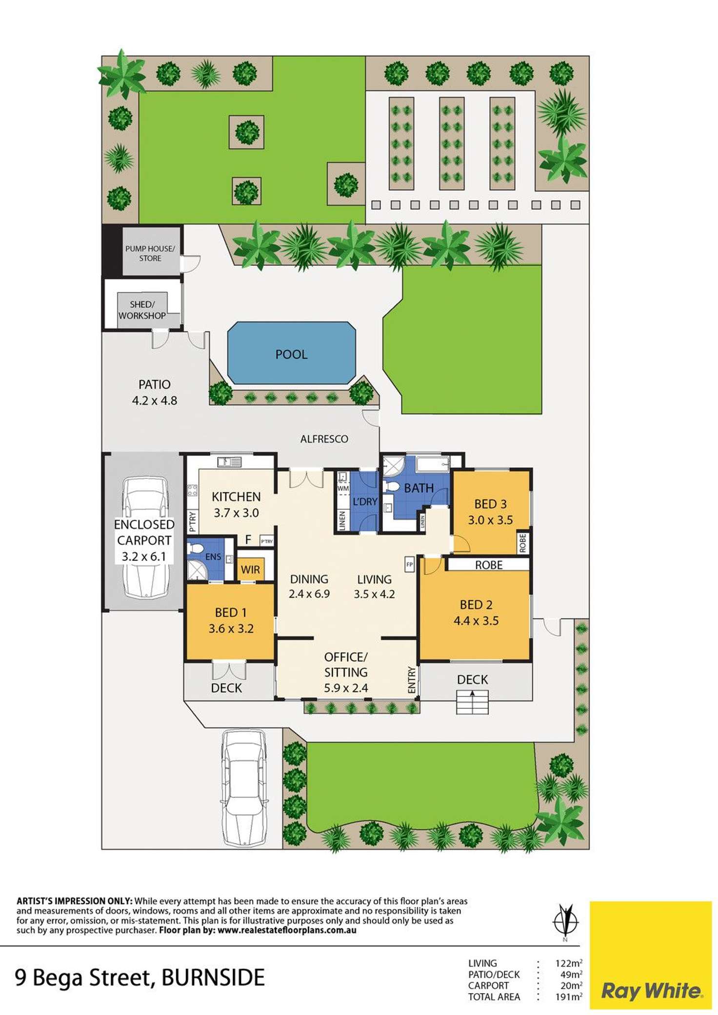 Floorplan of Homely house listing, 9 Bega Street, Burnside QLD 4560