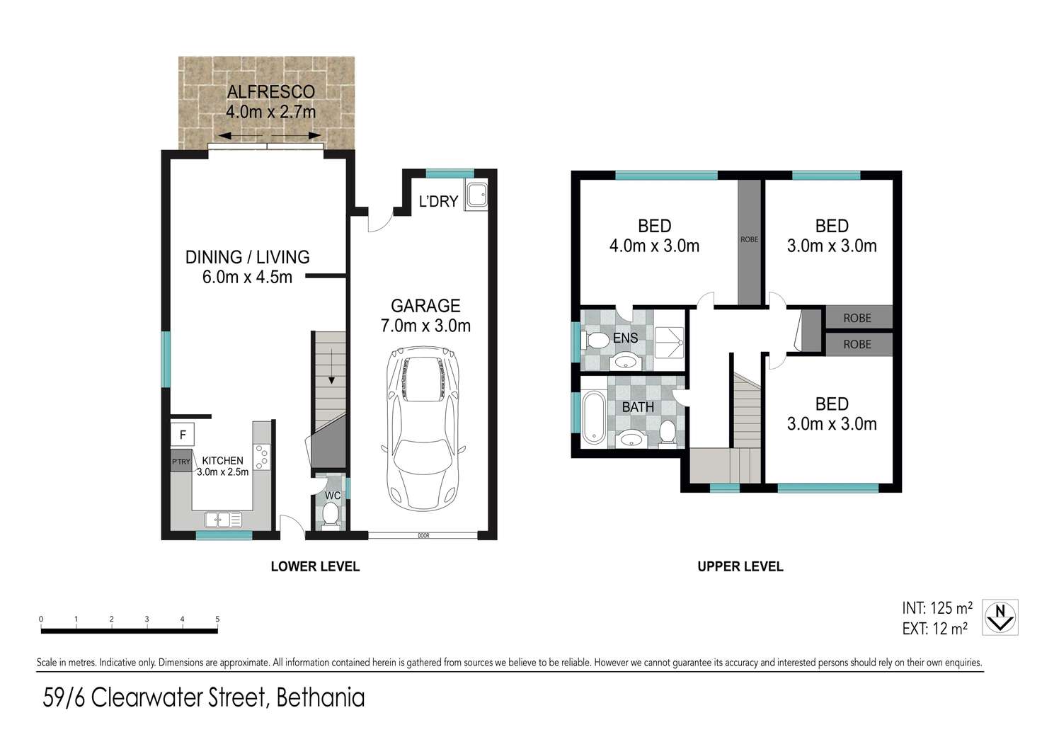 Floorplan of Homely townhouse listing, 59/6-44 Clearwater Street, Bethania QLD 4205