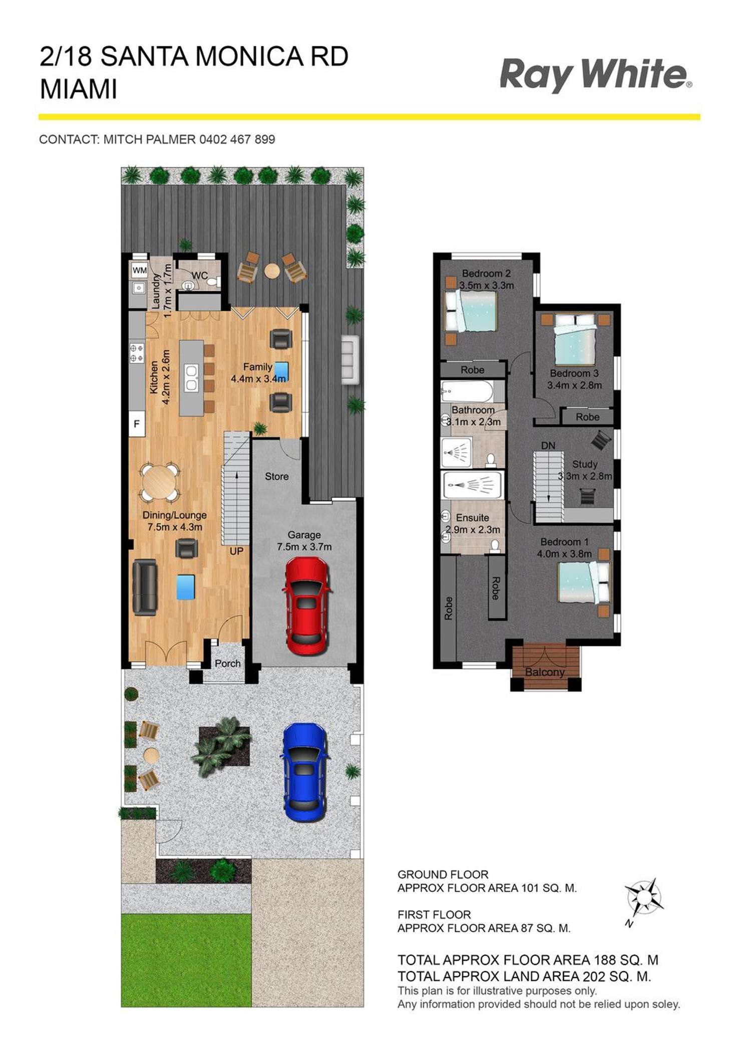Floorplan of Homely house listing, 2/18 Santa Monica Road, Miami QLD 4220