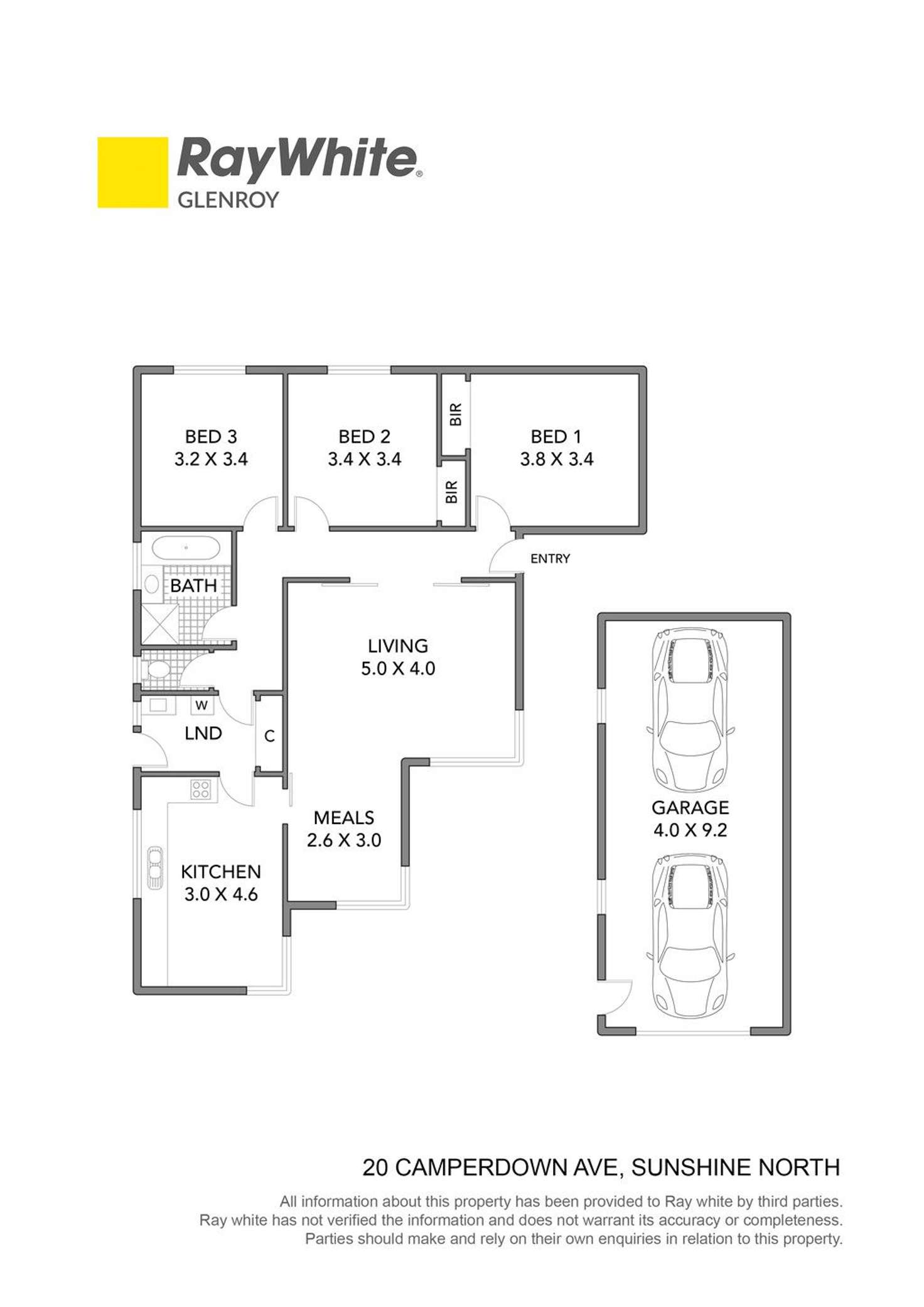 Floorplan of Homely house listing, 20 Camperdown Avenue, Sunshine North VIC 3020