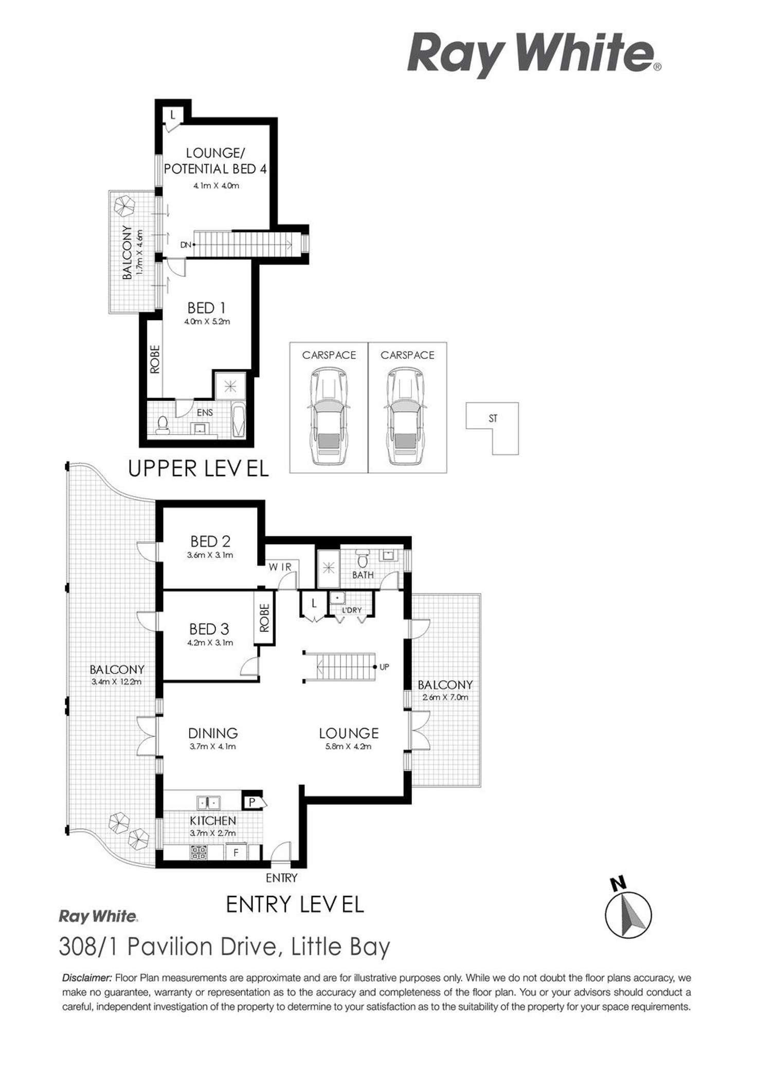 Floorplan of Homely apartment listing, 308/1 Pavilion Drive, Little Bay NSW 2036