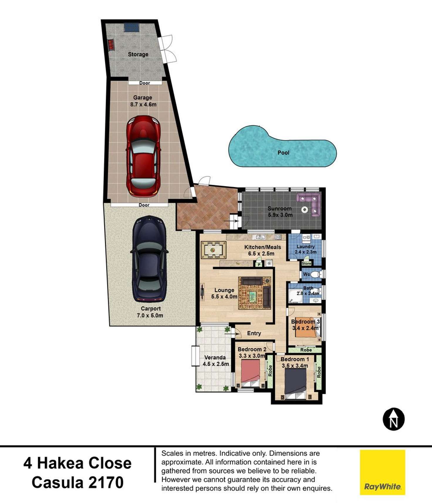 Floorplan of Homely house listing, 4 Hakea Close, Casula NSW 2170