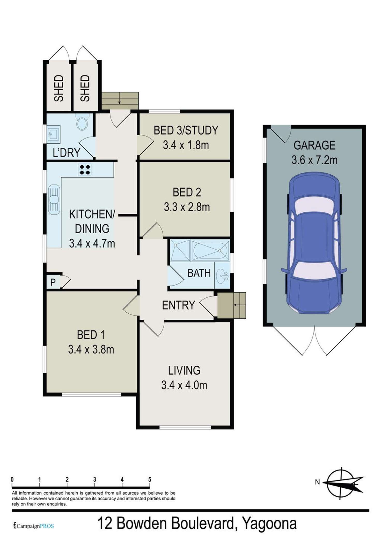 Floorplan of Homely house listing, 12 Bowden Boulevard, Yagoona NSW 2199
