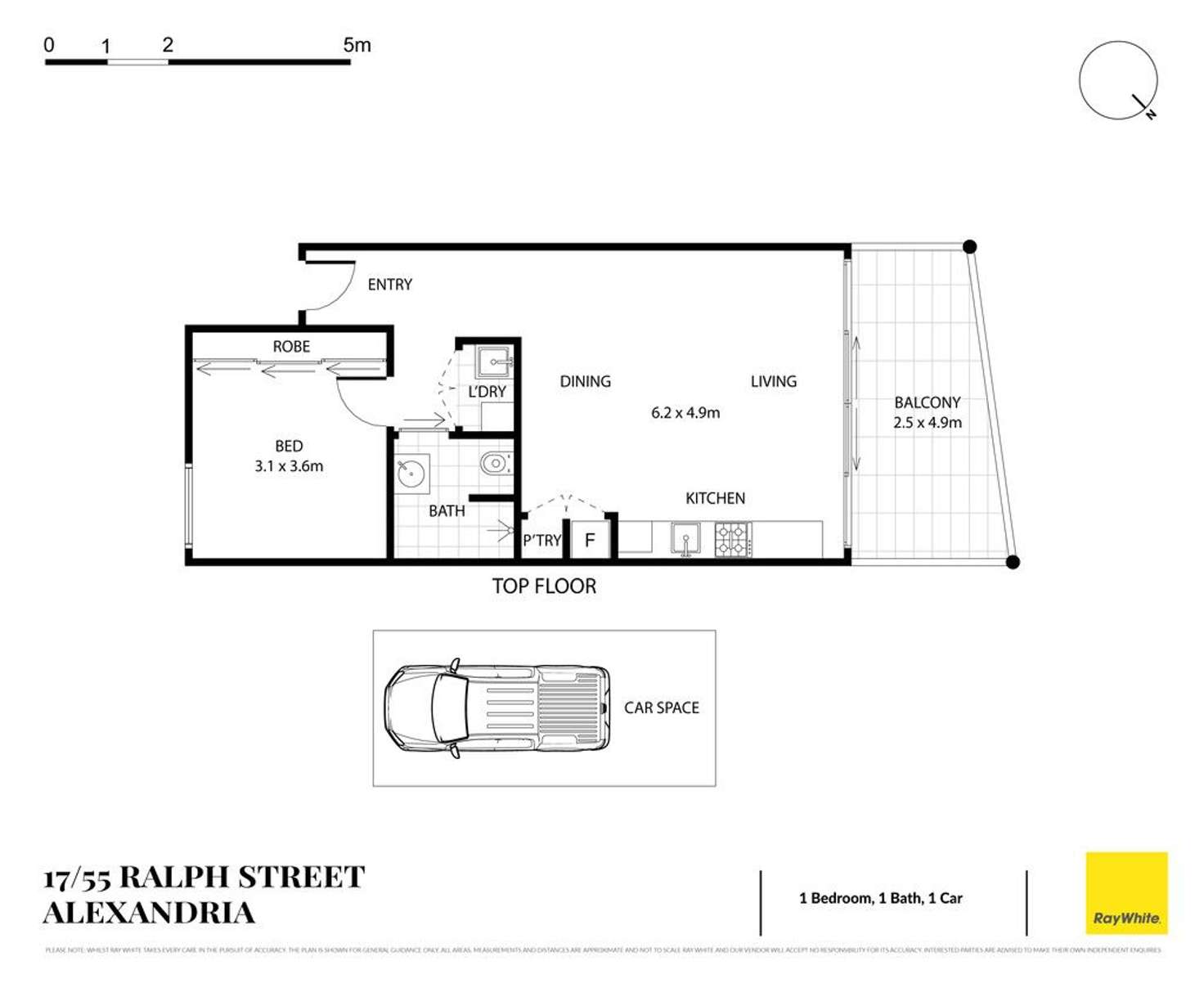 Floorplan of Homely apartment listing, 17/55 Ralph Street, Alexandria NSW 2015