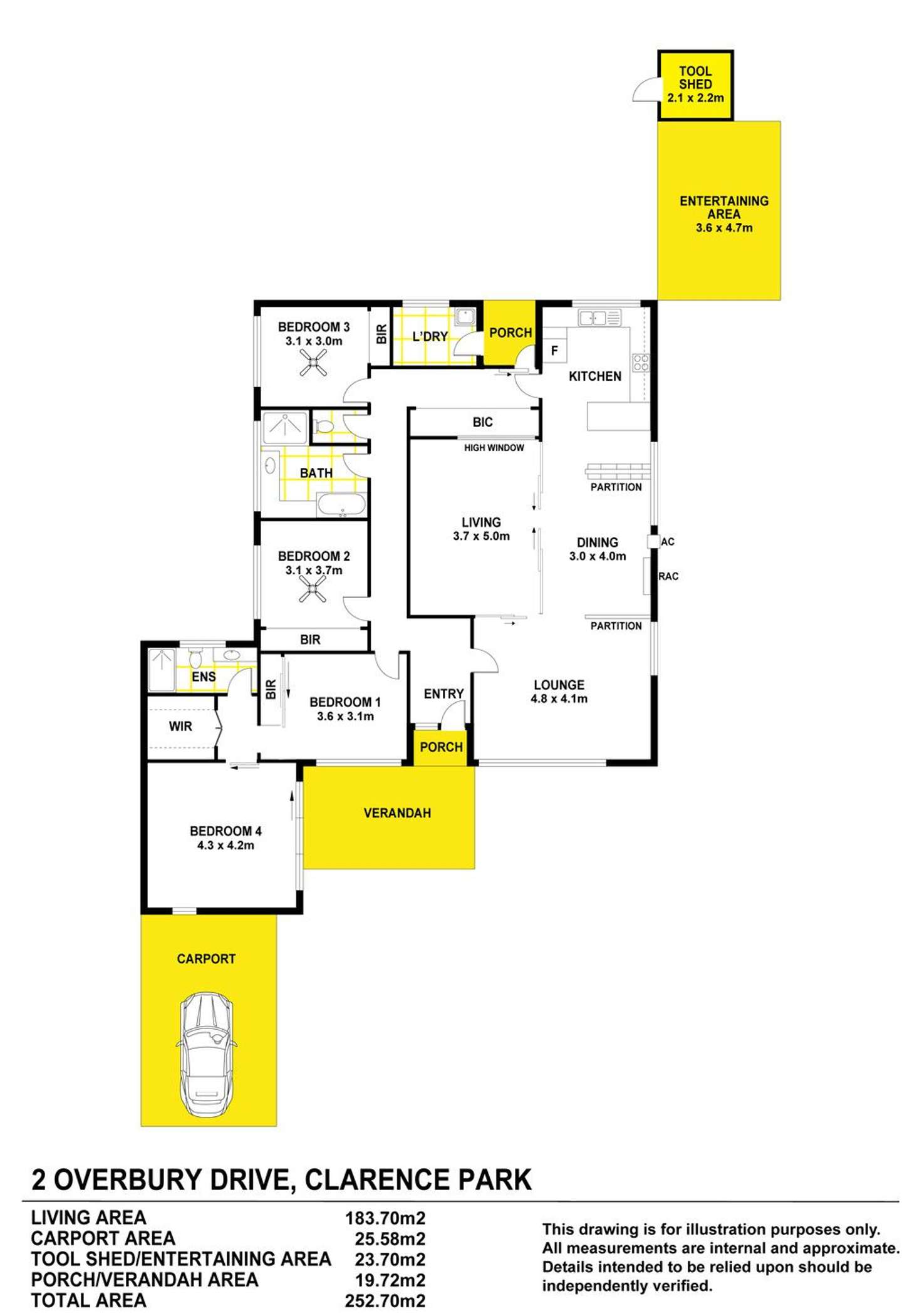 Floorplan of Homely house listing, 2 Overbury Drive, Clarence Park SA 5034