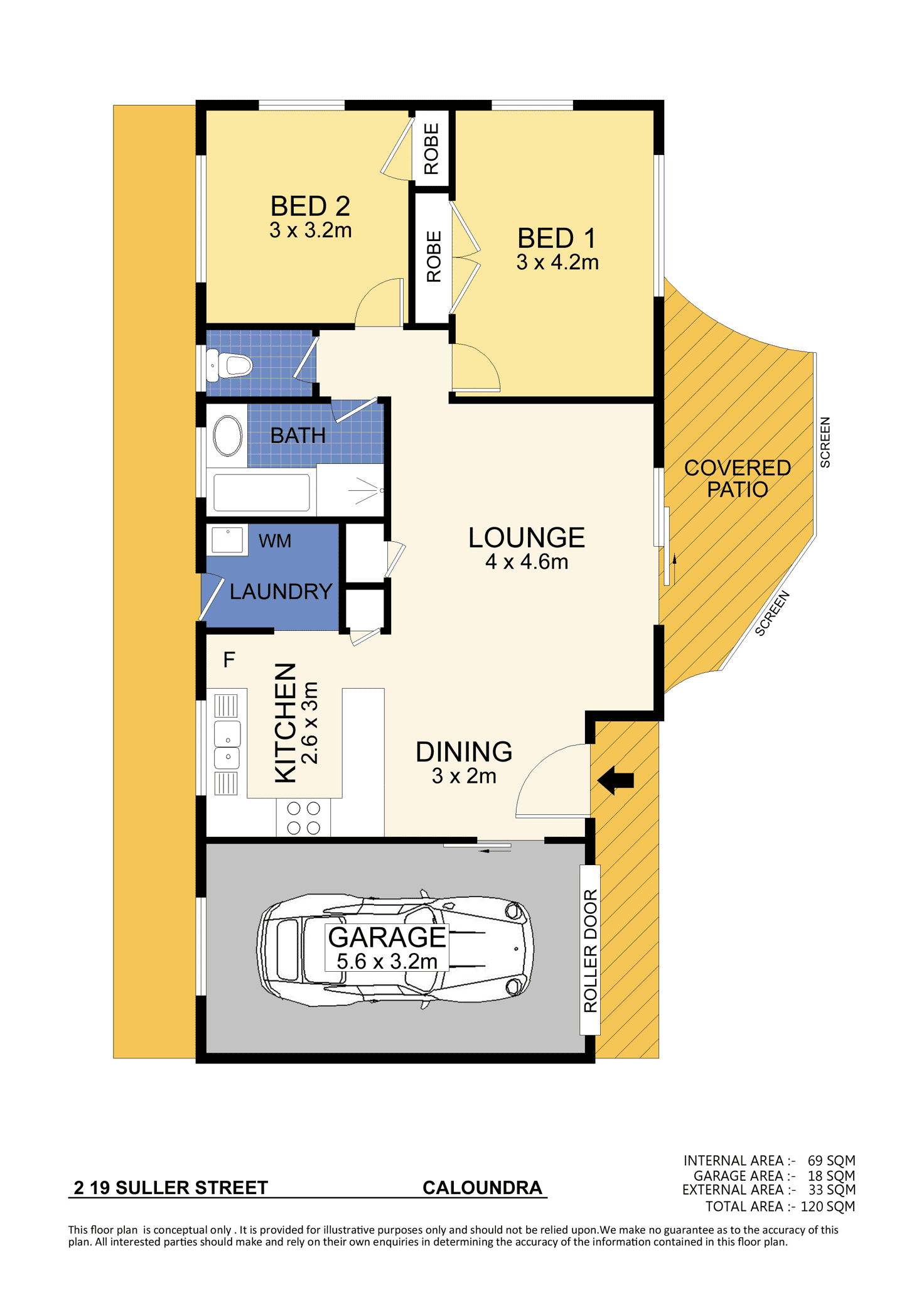 Floorplan of Homely unit listing, Unit 2/19 Suller Street, Caloundra QLD 4551