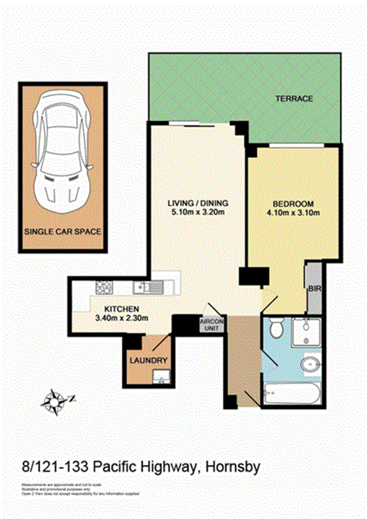Floorplan of Homely apartment listing, 8/121-133 Pacific Highway, Hornsby NSW 2077