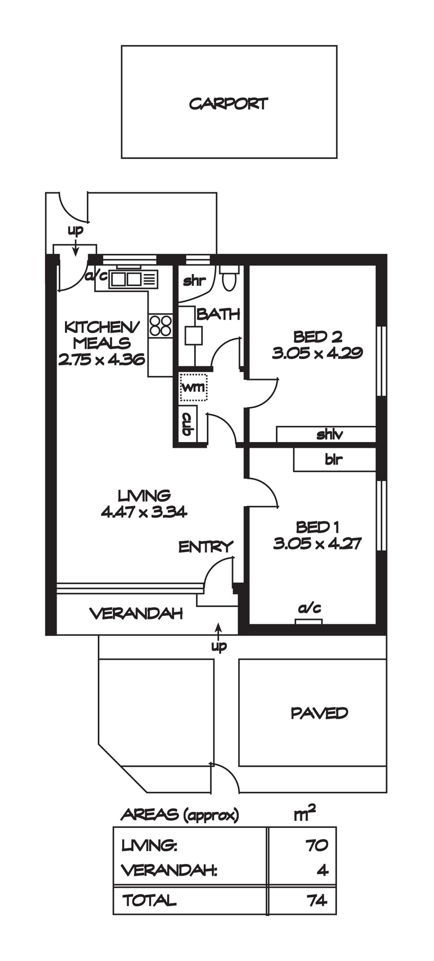 Floorplan of Homely unit listing, 4/423 Payneham Road (Facing Shirley Ave), Felixstow SA 5070