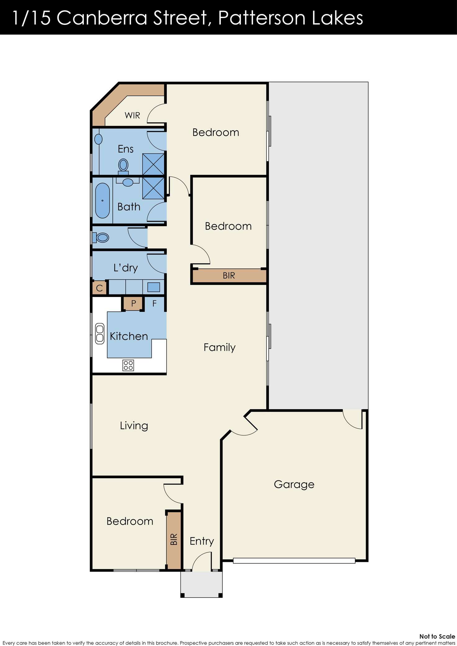 Floorplan of Homely unit listing, 1/15 Canberra Street, Patterson Lakes VIC 3197