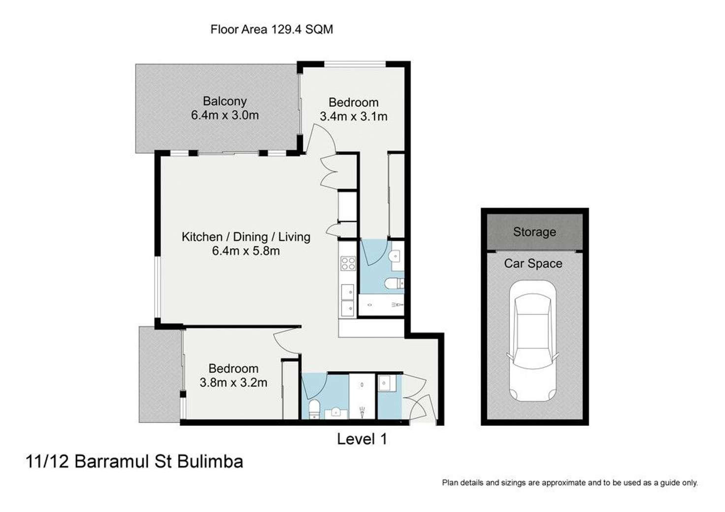 Floorplan of Homely unit listing, 11/12 Barramul Street, Bulimba QLD 4171