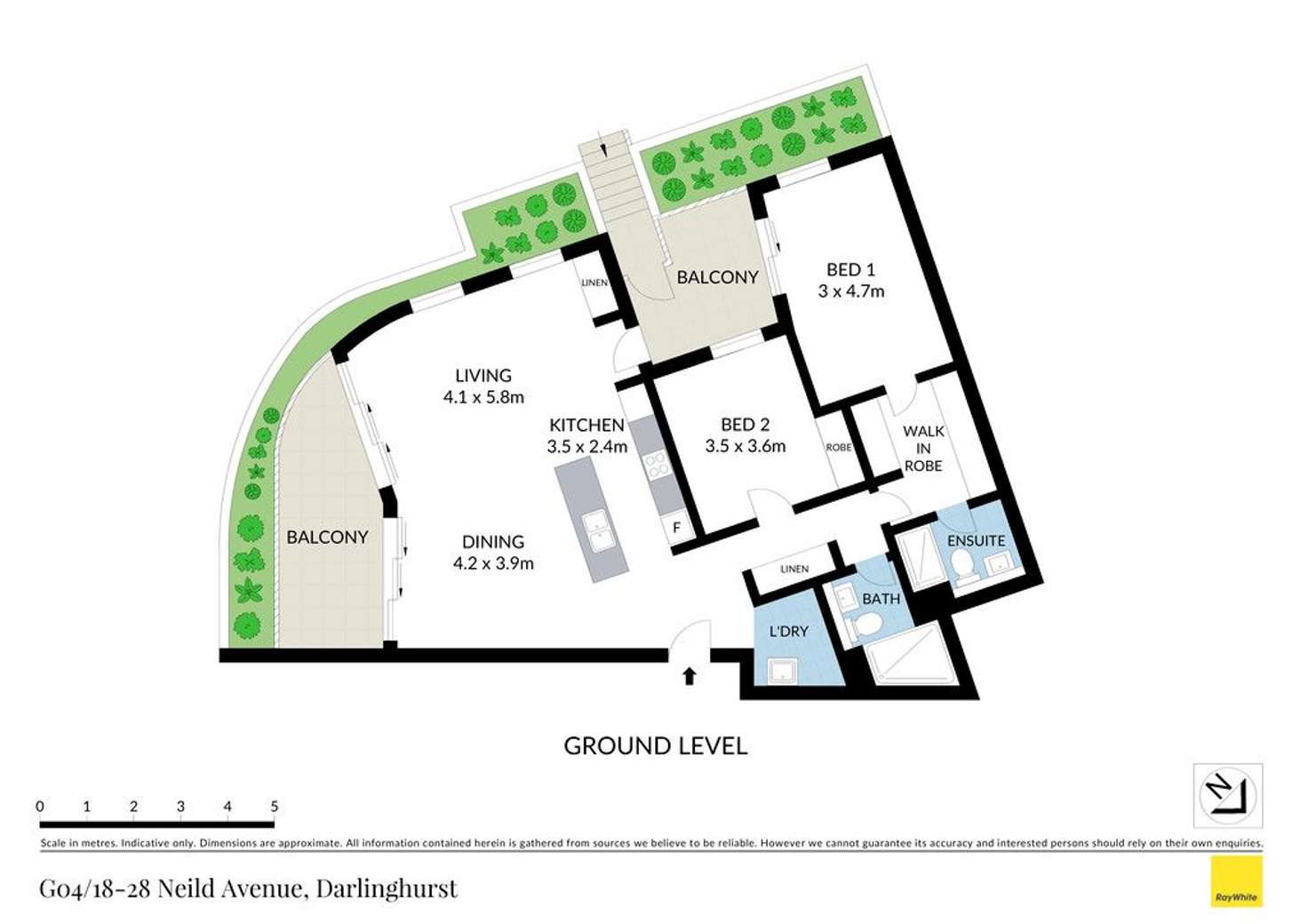 Floorplan of Homely apartment listing, G04/18-28 Neild Avenue, Darlinghurst NSW 2010