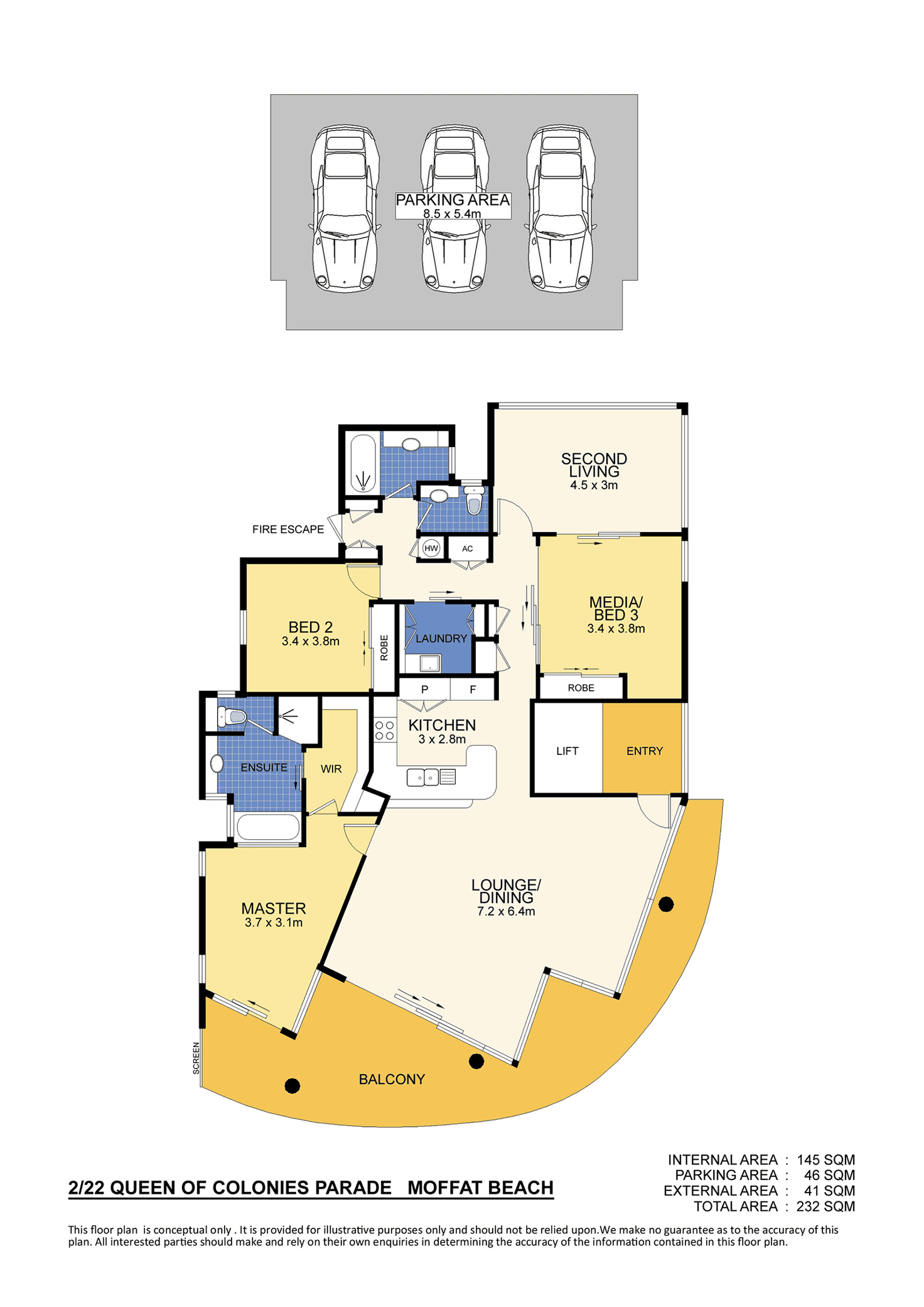 Floorplan of Homely unit listing, Unit 2/22 Queen of Colonies Parade, Moffat Beach QLD 4551