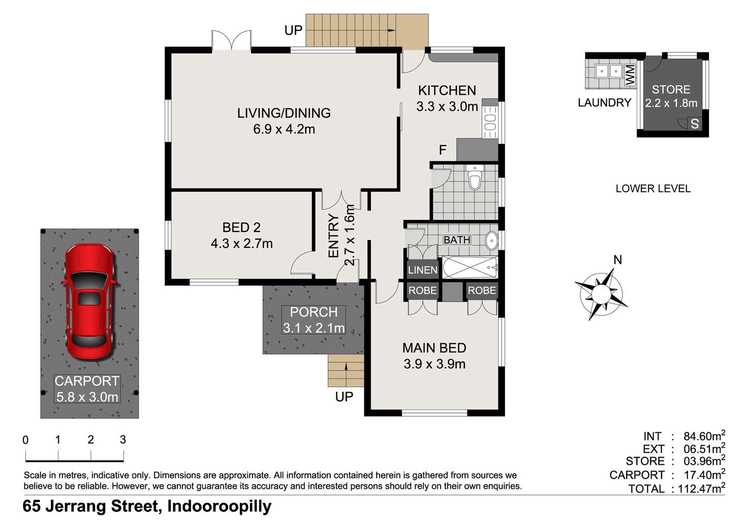 Floorplan of Homely house listing, 65 Jerrang Street, Indooroopilly QLD 4068