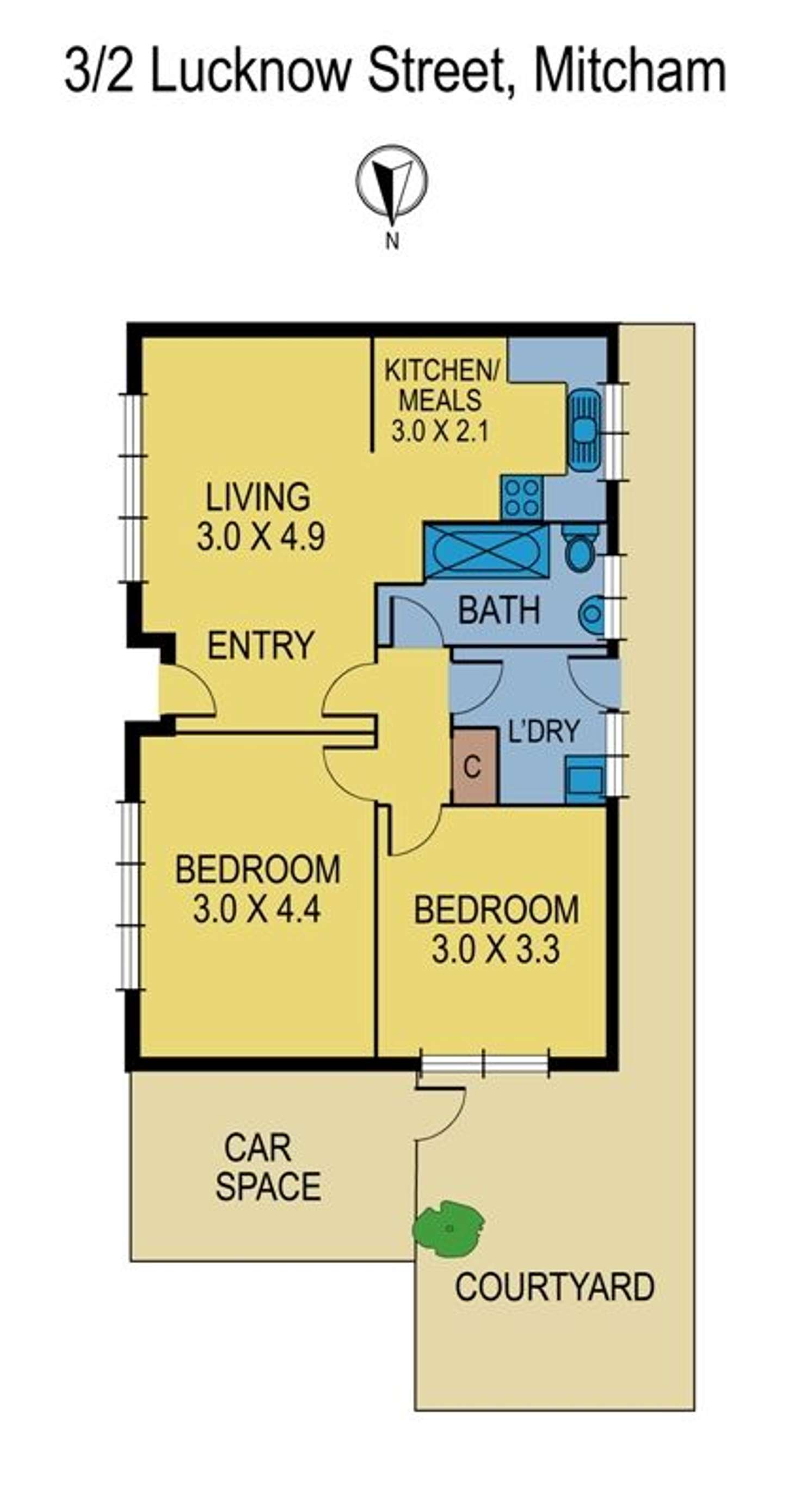 Floorplan of Homely unit listing, 3/2 Lucknow Street, Mitcham VIC 3132