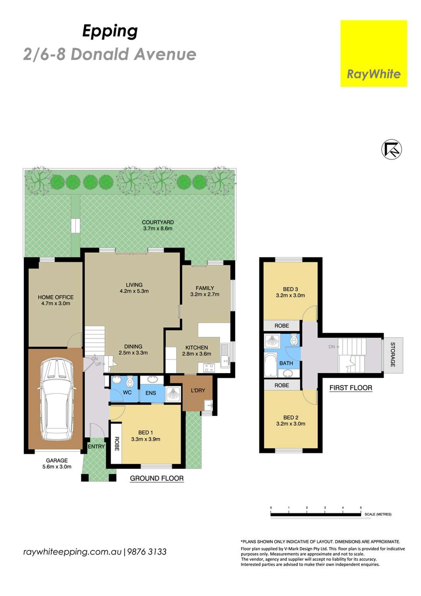 Floorplan of Homely townhouse listing, 2/6-8 Donald Avenue, Epping NSW 2121