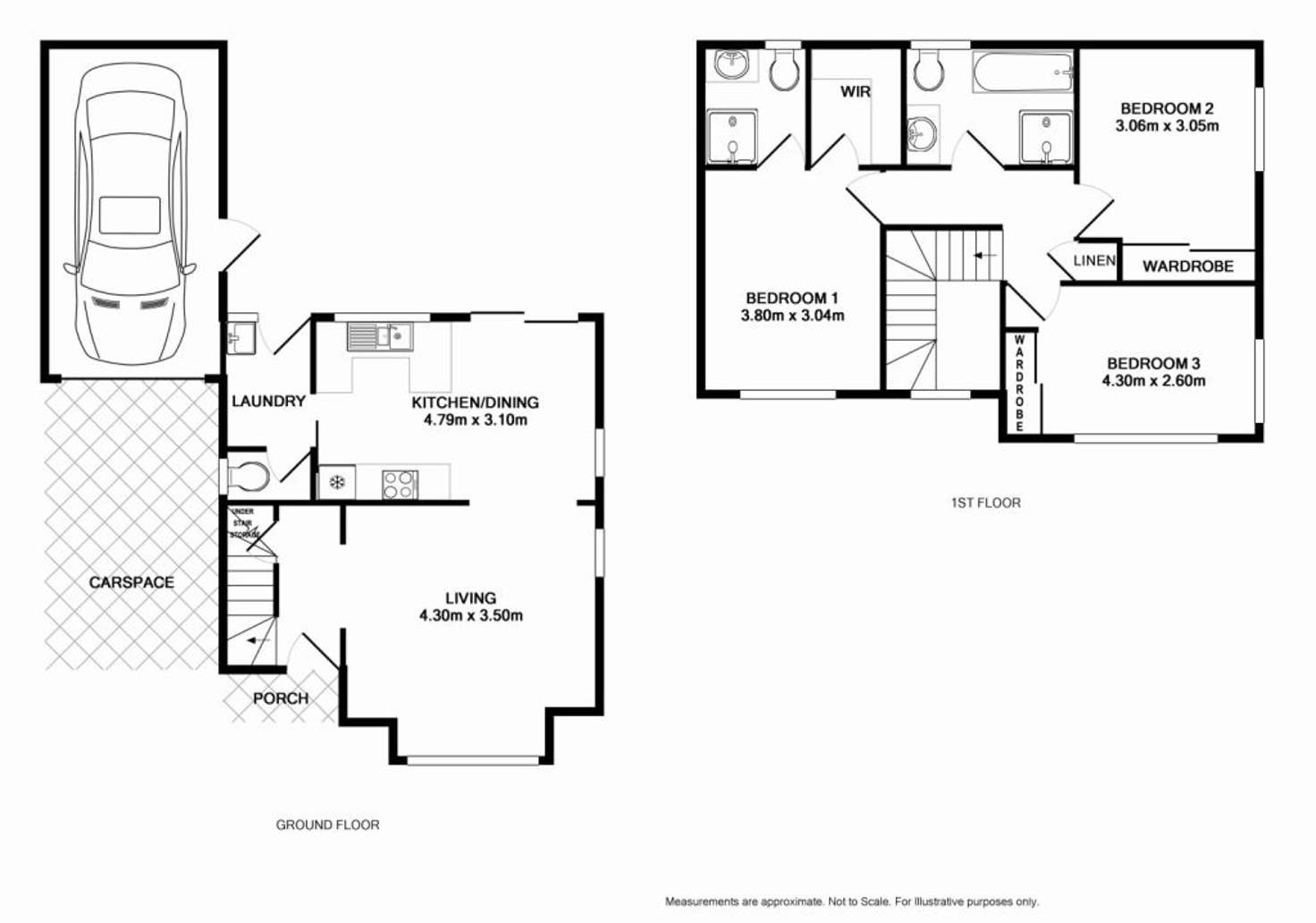 Floorplan of Homely townhouse listing, 1/59 Stafford Street, Kingswood NSW 2747