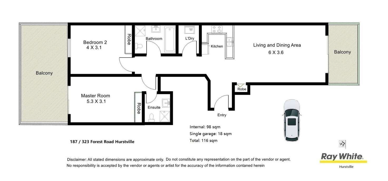 Floorplan of Homely apartment listing, 187/323 Forest Road (Access via Bridge Street), Hurstville NSW 2220