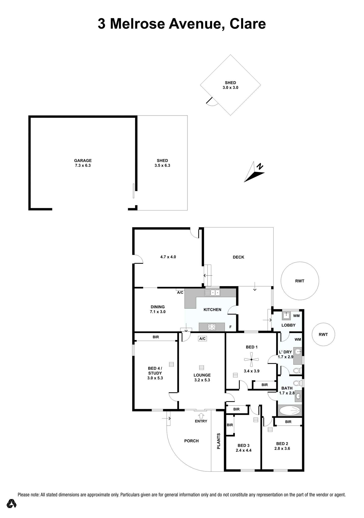 Floorplan of Homely house listing, 3 Melrose Avenue, Clare SA 5453