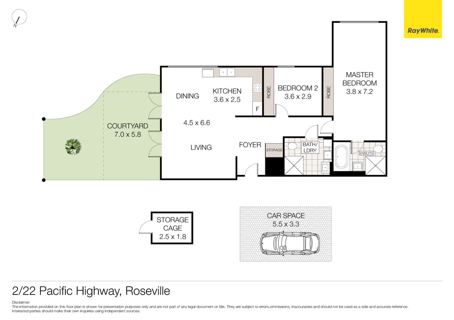 Floorplan of Homely unit listing, 2/22 Pacific Highway, Roseville NSW 2069