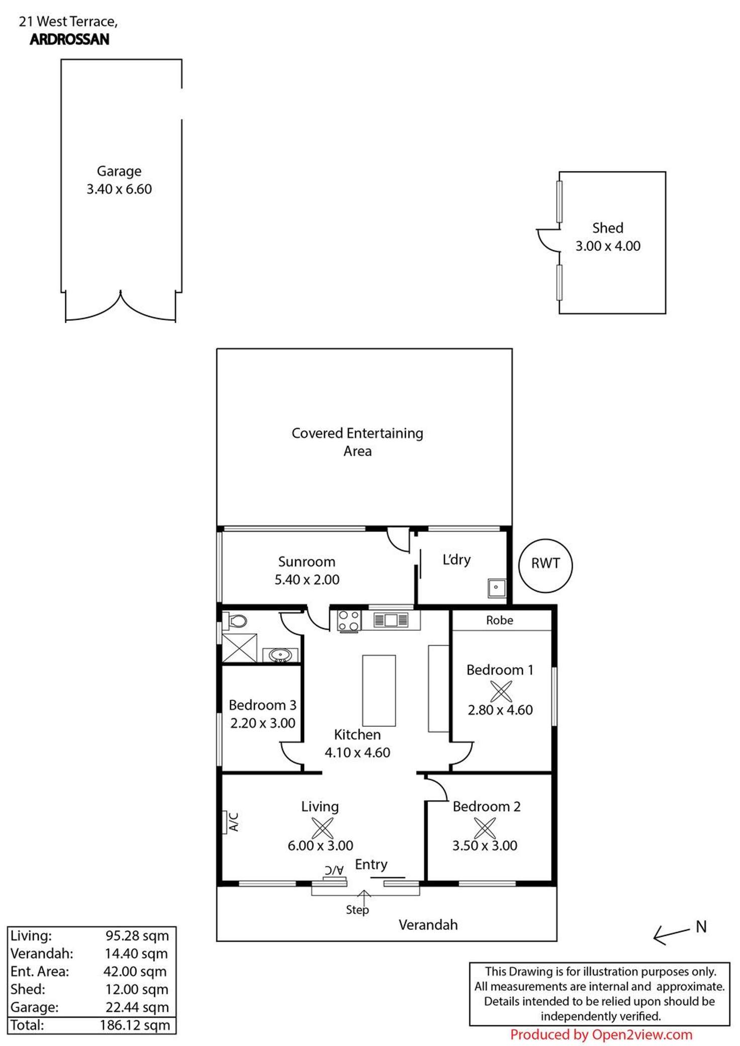 Floorplan of Homely house listing, 21 West Terrace, Ardrossan SA 5571