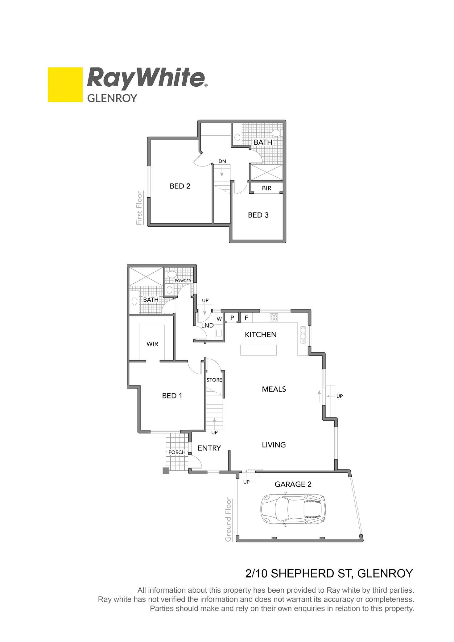 Floorplan of Homely townhouse listing, 2/10 Shepherd Street, Glenroy VIC 3046