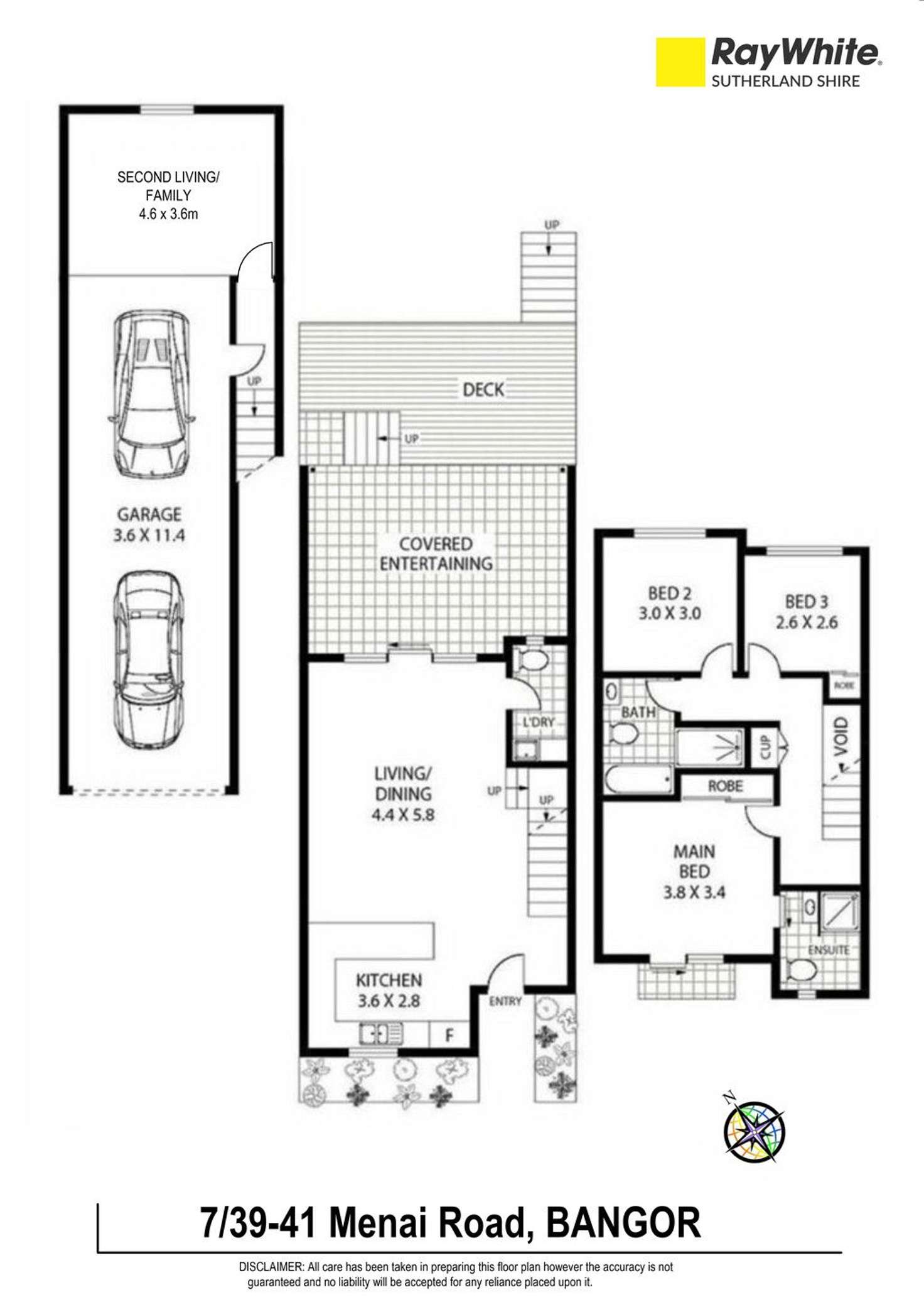 Floorplan of Homely townhouse listing, 3/24 Toronto Parade, Sutherland NSW 2232