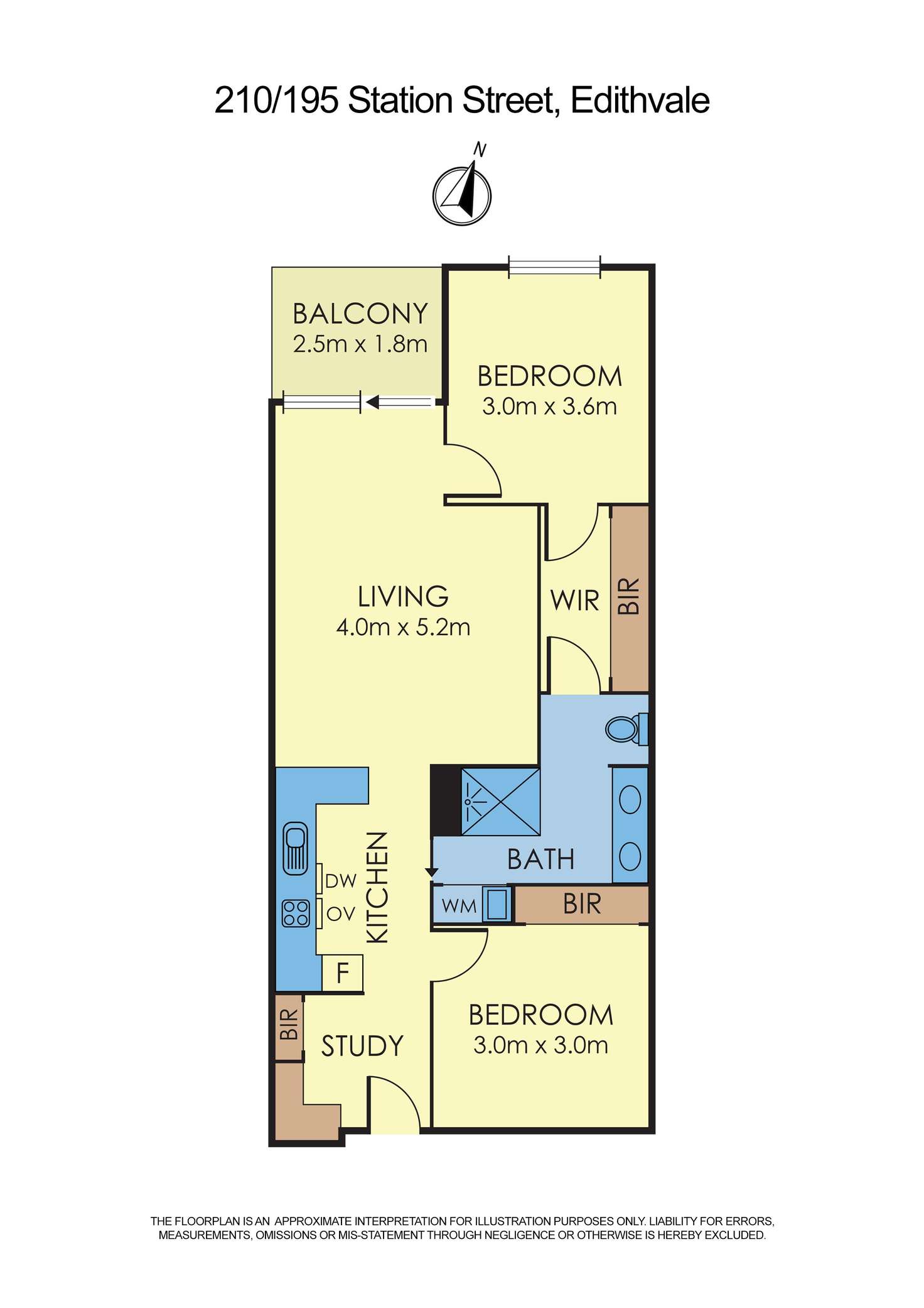 Floorplan of Homely apartment listing, 210/195 Station Street, Edithvale VIC 3196