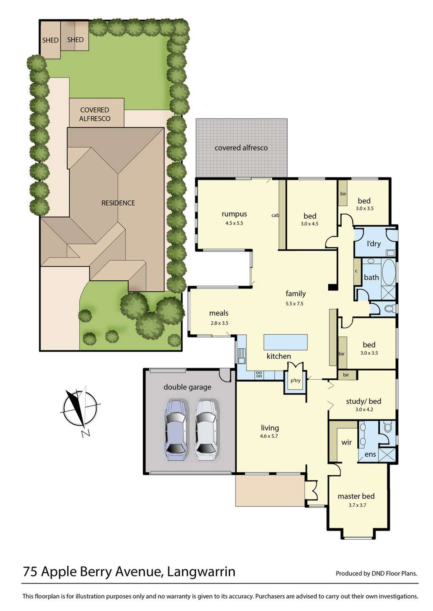 Floorplan of Homely house listing, 75 Apple Berry Avenue, Langwarrin VIC 3910