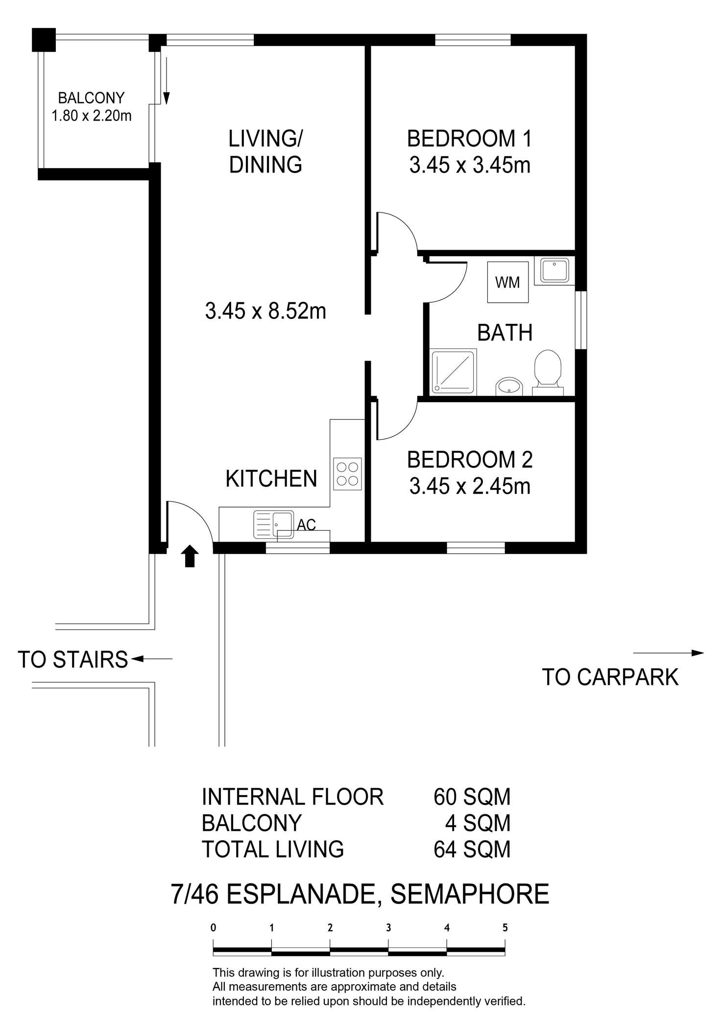 Floorplan of Homely unit listing, 7/46 Esplanade, Semaphore SA 5019