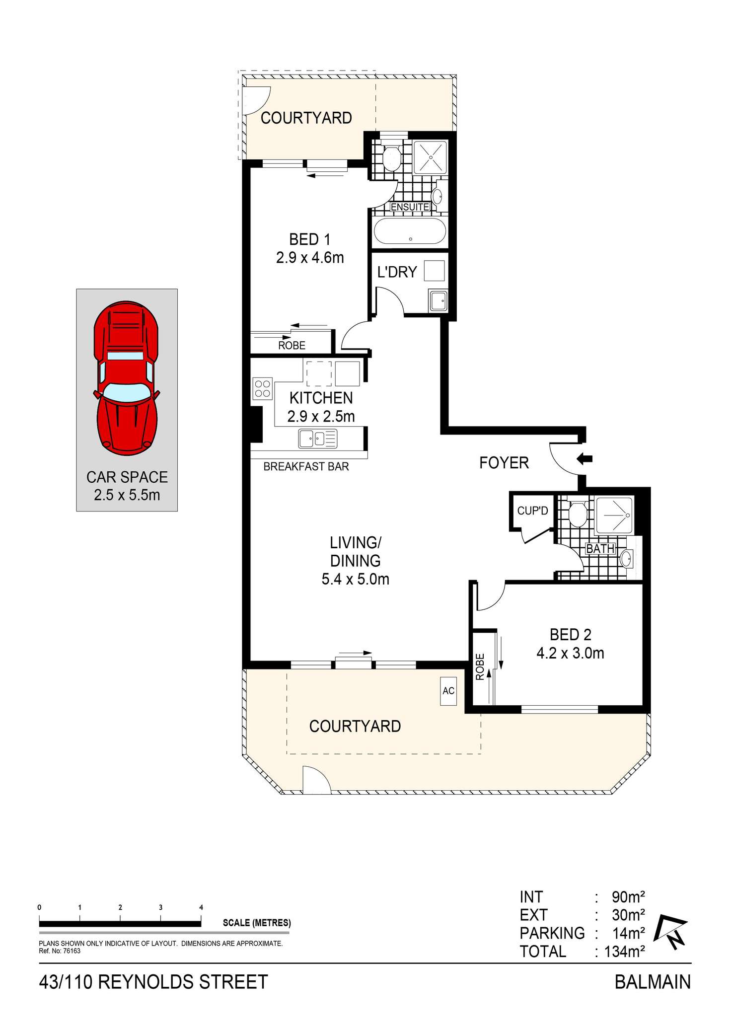 Floorplan of Homely apartment listing, 43/110 Reynolds Street, Balmain NSW 2041