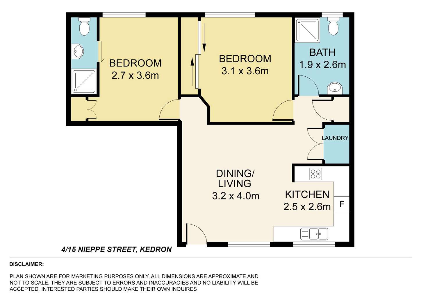 Floorplan of Homely unit listing, 4/15 Nieppe Street, Kedron QLD 4031