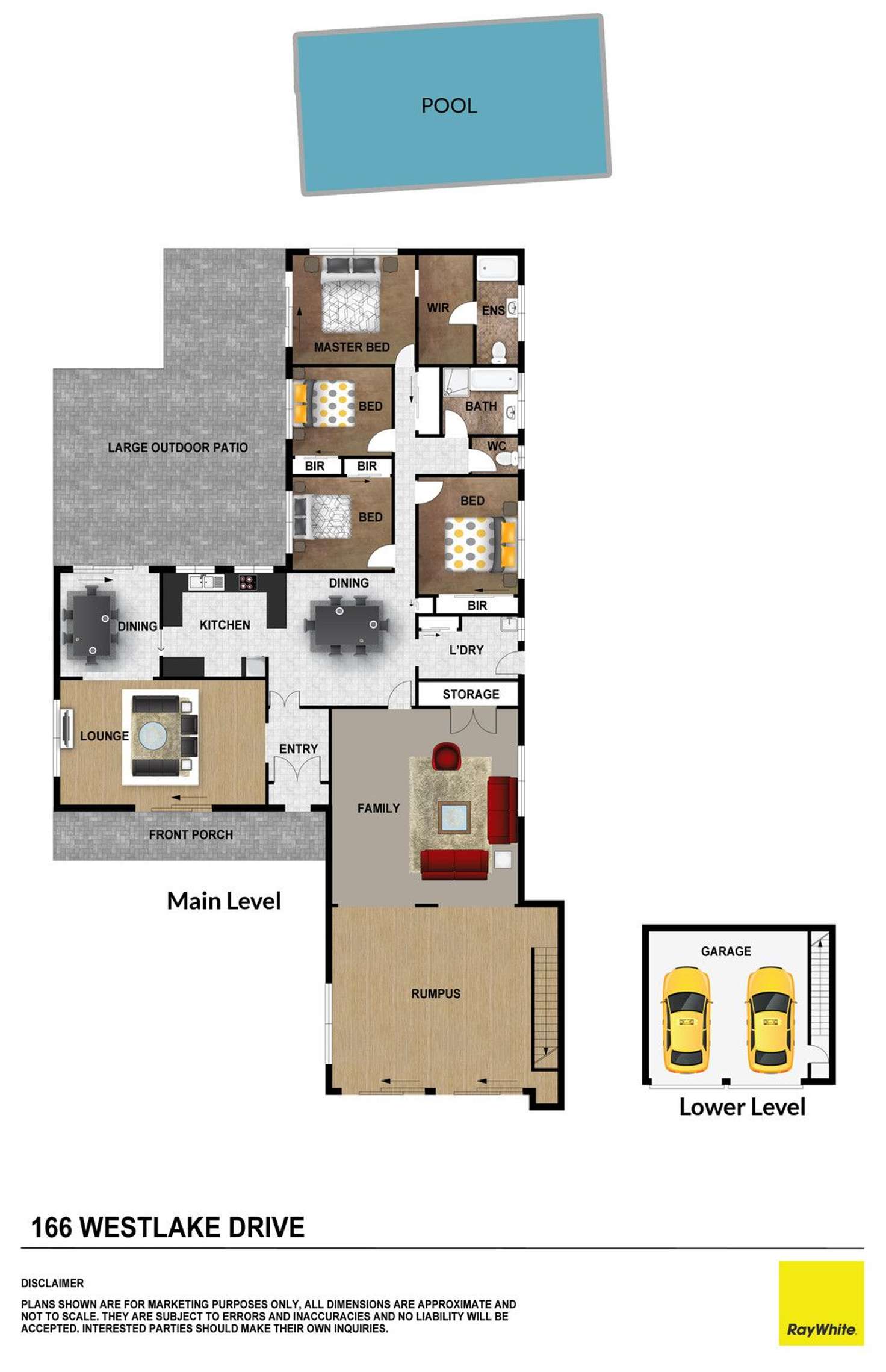 Floorplan of Homely house listing, 166 Westlake Drive, Westlake QLD 4074