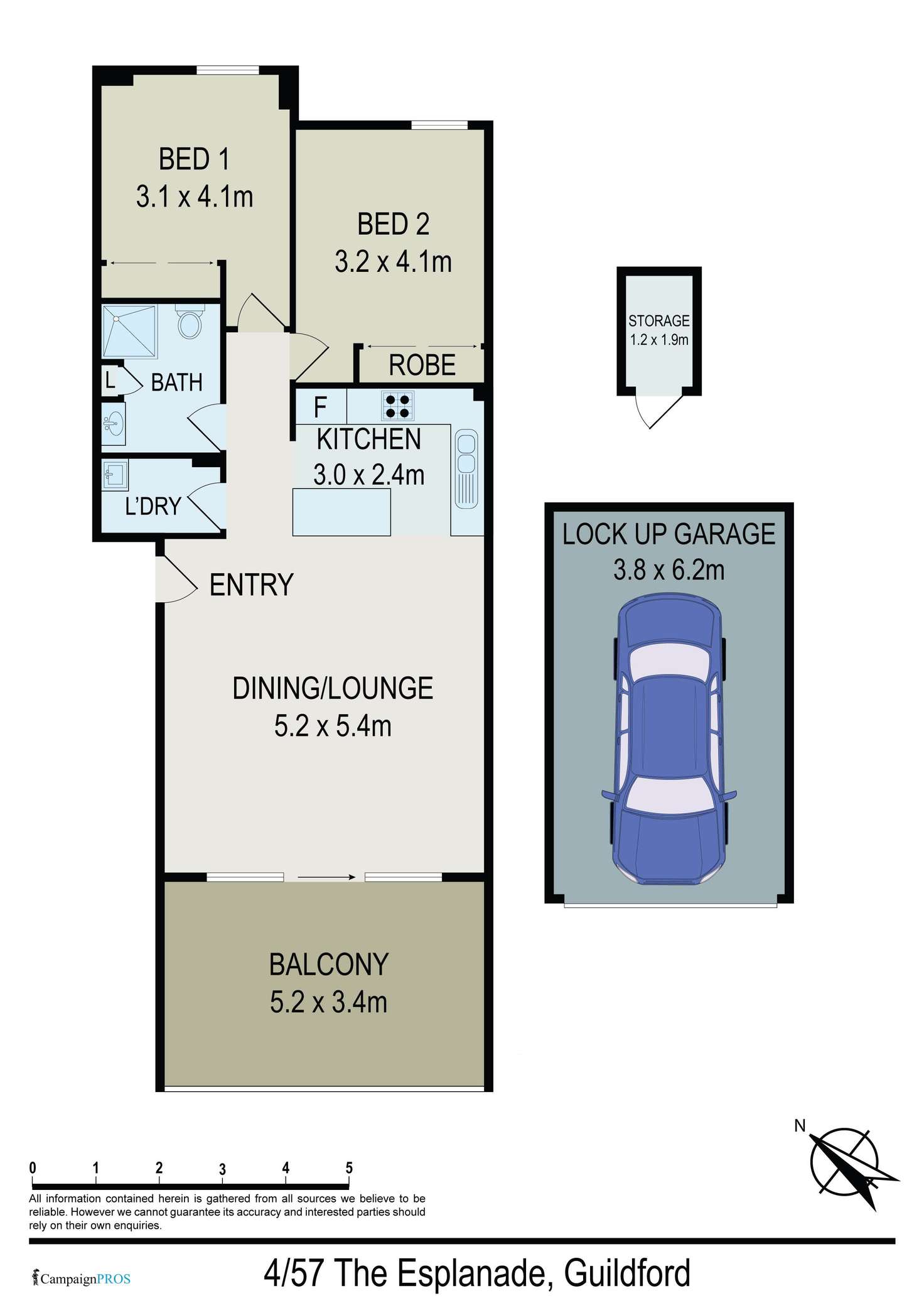 Floorplan of Homely unit listing, 4/57 The Esplanade, Guildford NSW 2161
