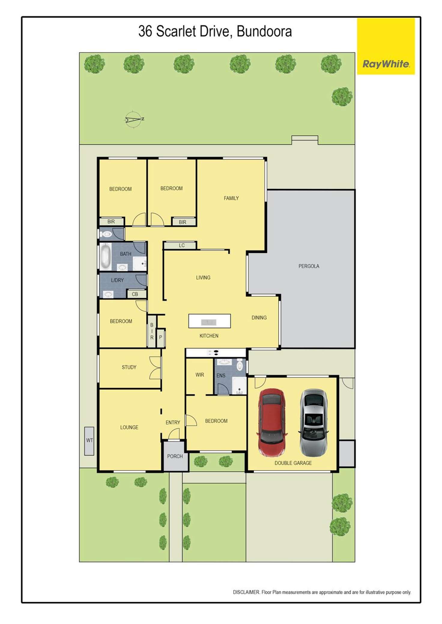 Floorplan of Homely house listing, 36 Scarlet Drive, Bundoora VIC 3083