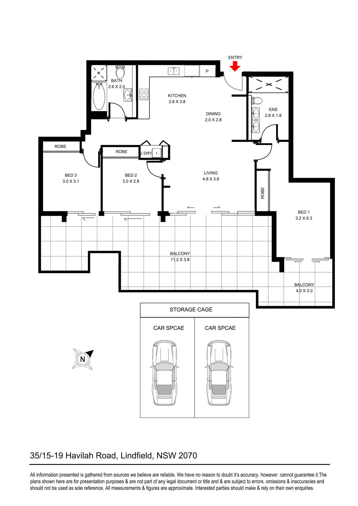 Floorplan of Homely apartment listing, 35/15-19 Havilah Road, Lindfield NSW 2070