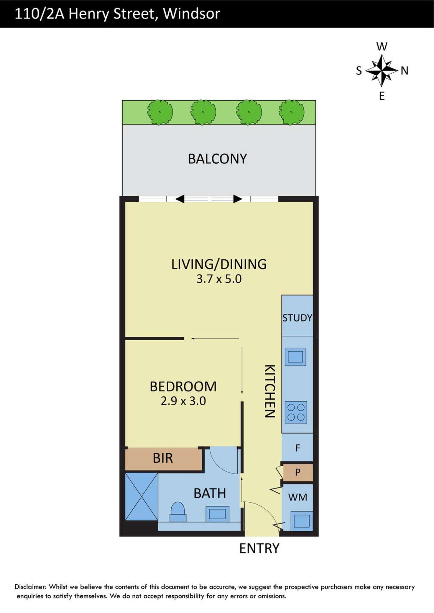 Floorplan of Homely apartment listing, 110/2A Henry Street, Windsor VIC 3181