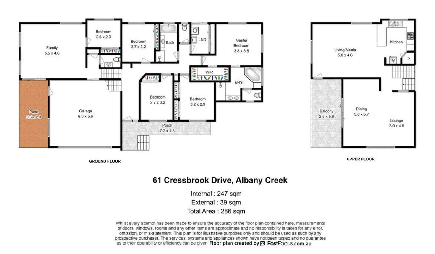 Floorplan of Homely house listing, 61 Cressbrook Drive, Albany Creek QLD 4035