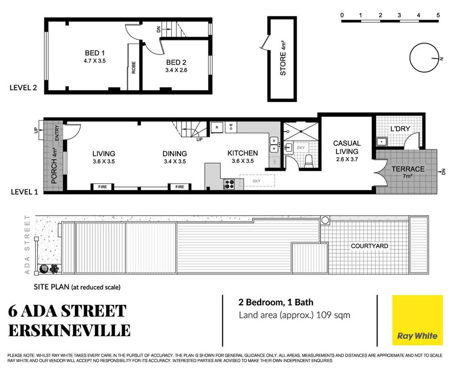 Floorplan of Homely house listing, 6 Ada Street, Erskineville NSW 2043
