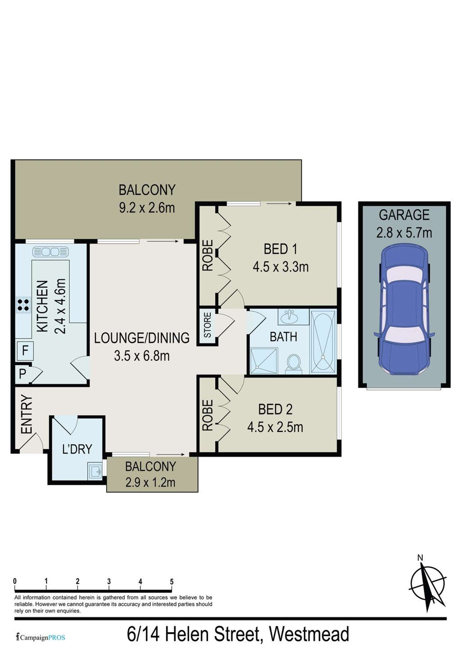 Floorplan of Homely unit listing, 6/14-16 Helen Street, Westmead NSW 2145