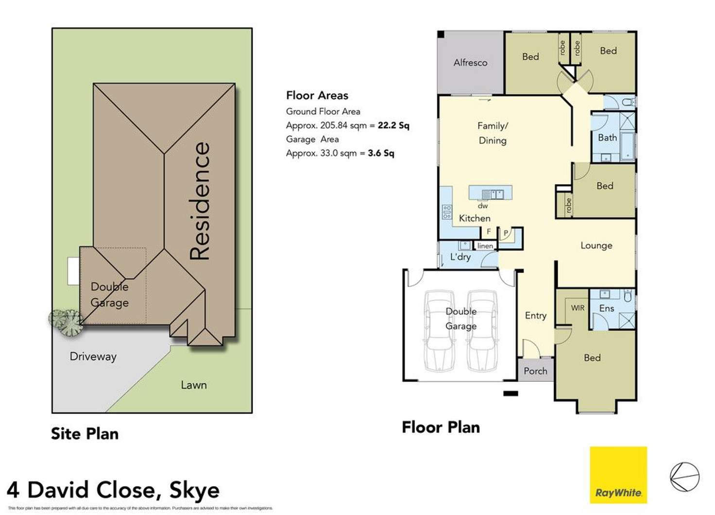 Floorplan of Homely house listing, 4 David Close, Skye VIC 3977