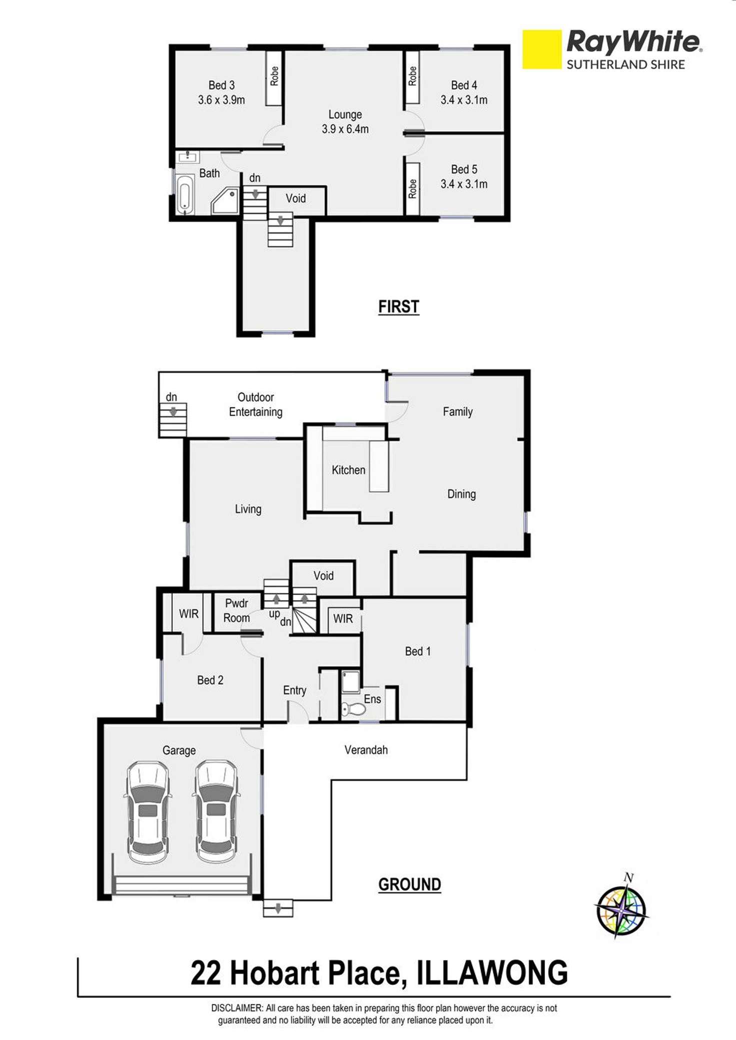 Floorplan of Homely house listing, 22 Hobart Place, Illawong NSW 2234