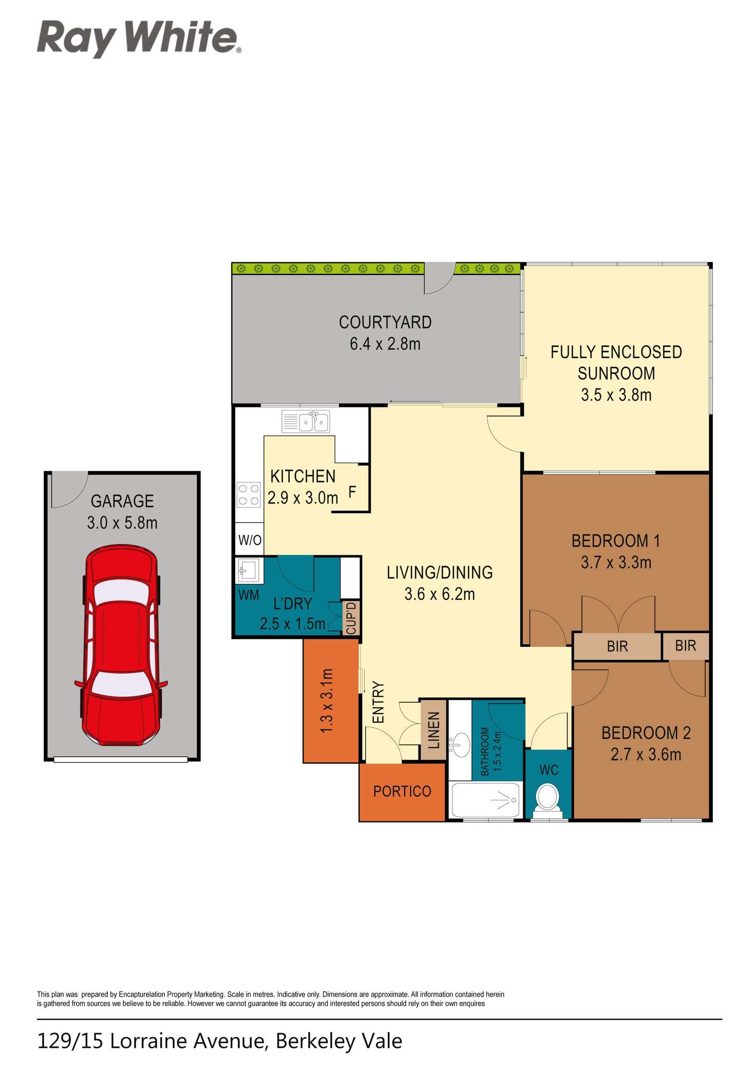 Floorplan of Homely unit listing, 129/15 Lorraine Avenue, Berkeley Vale NSW 2261