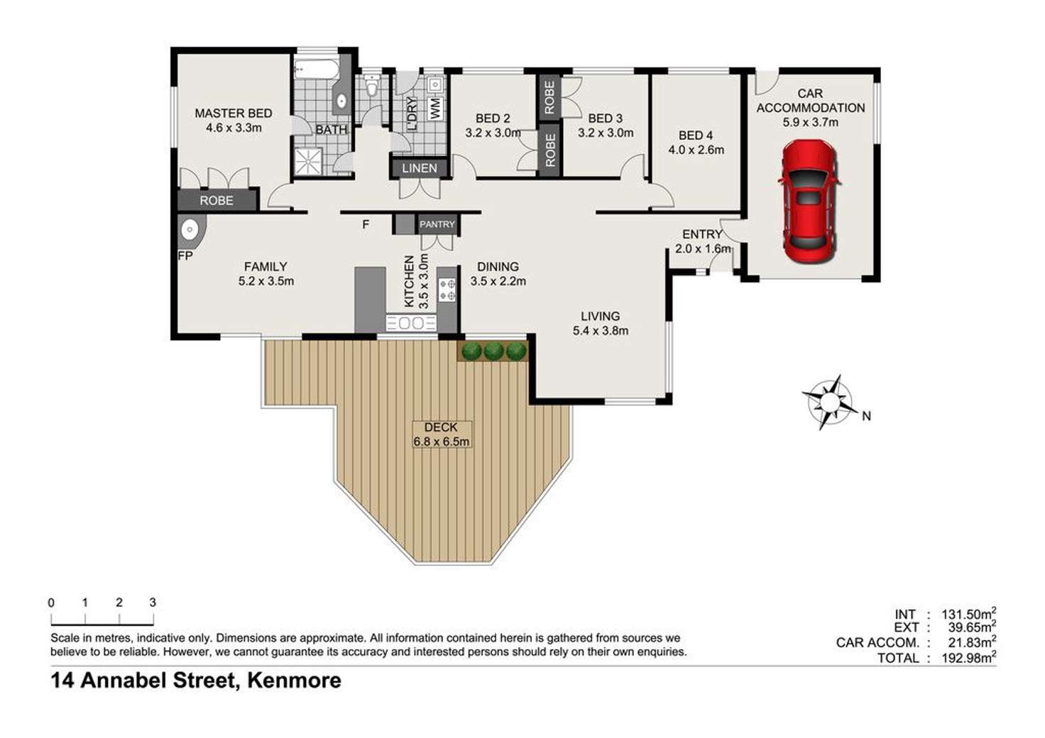 Floorplan of Homely house listing, 14 Annabel Street, Kenmore QLD 4069