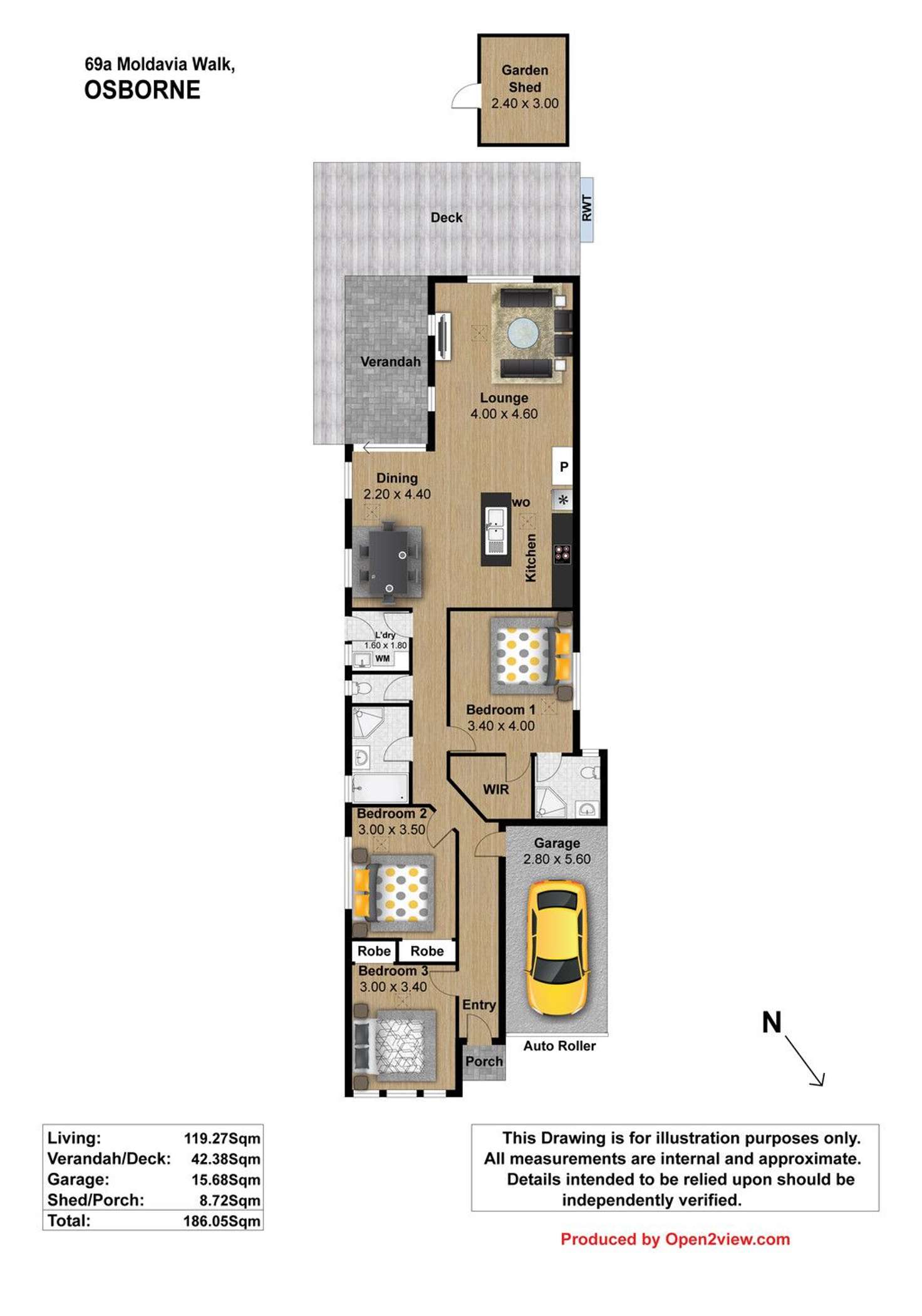 Floorplan of Homely house listing, 69A Moldavia Walk, Osborne SA 5017