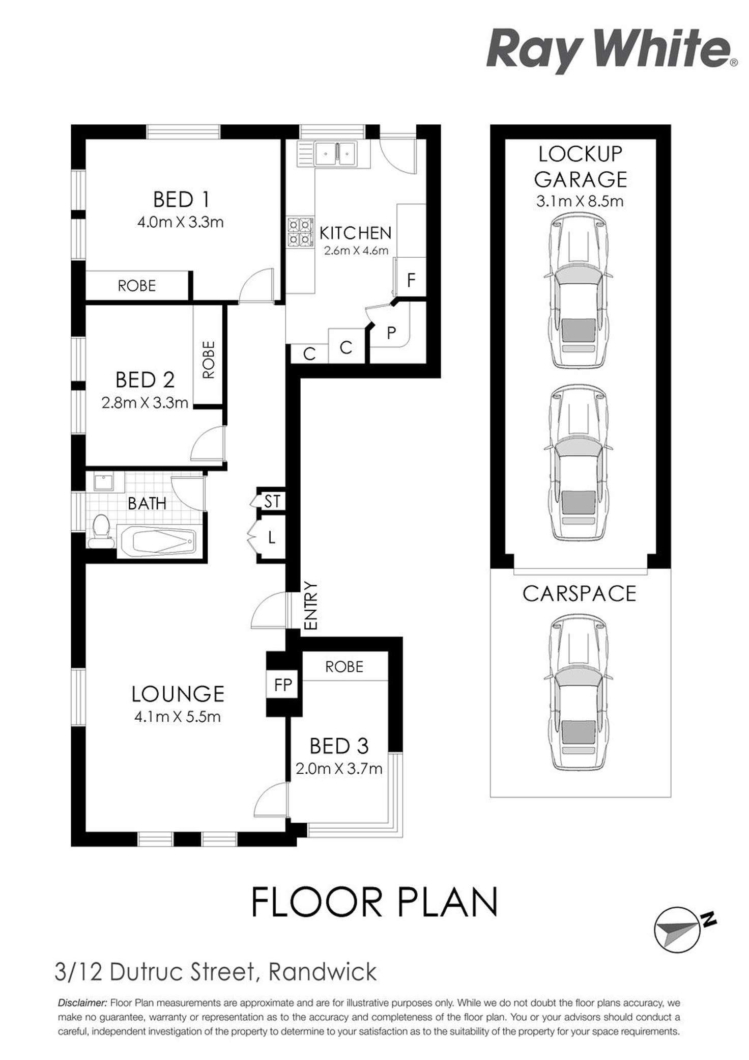 Floorplan of Homely apartment listing, 3/12 Dutruc Street, Randwick NSW 2031