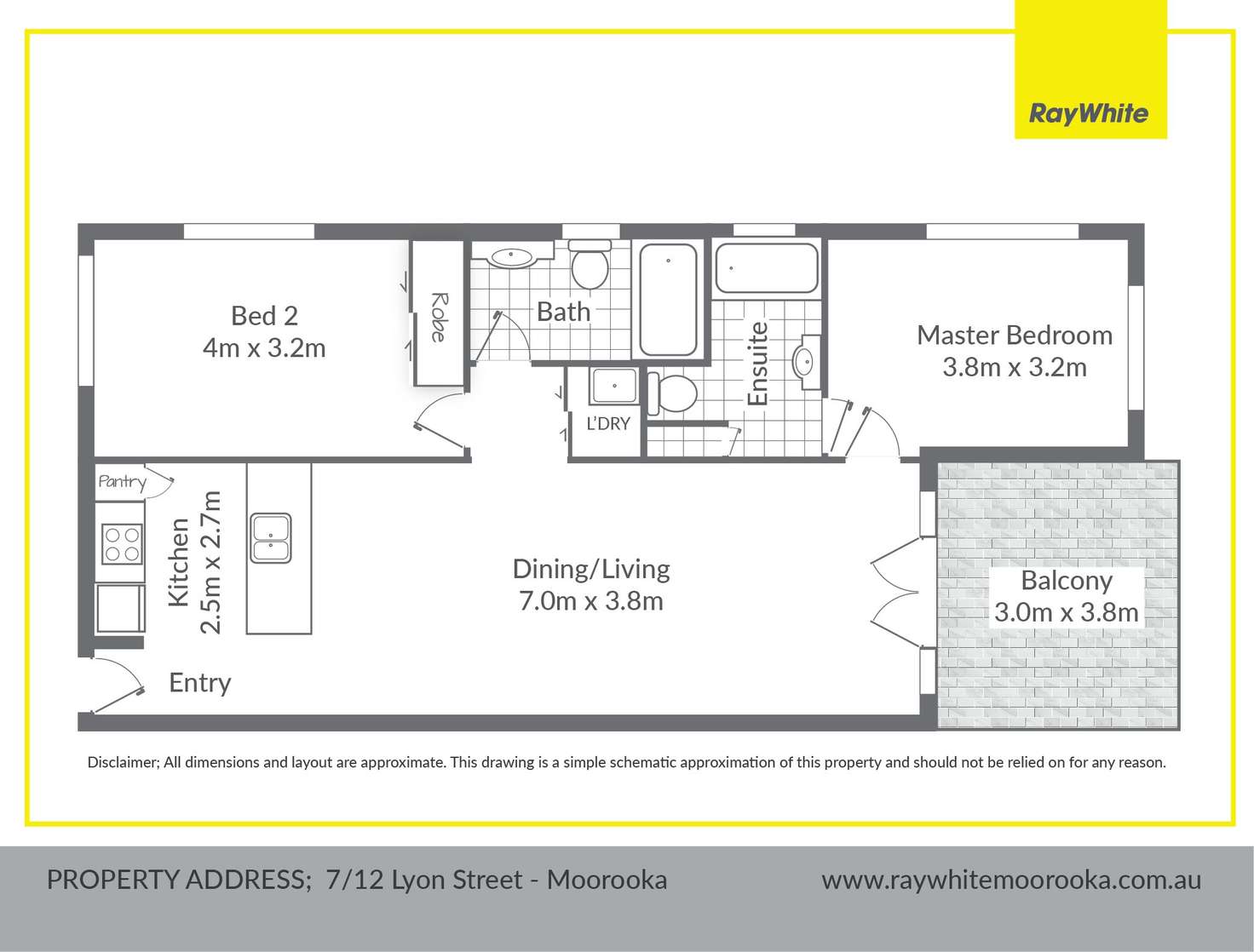 Floorplan of Homely unit listing, 7/12 Lyon Street, Moorooka QLD 4105