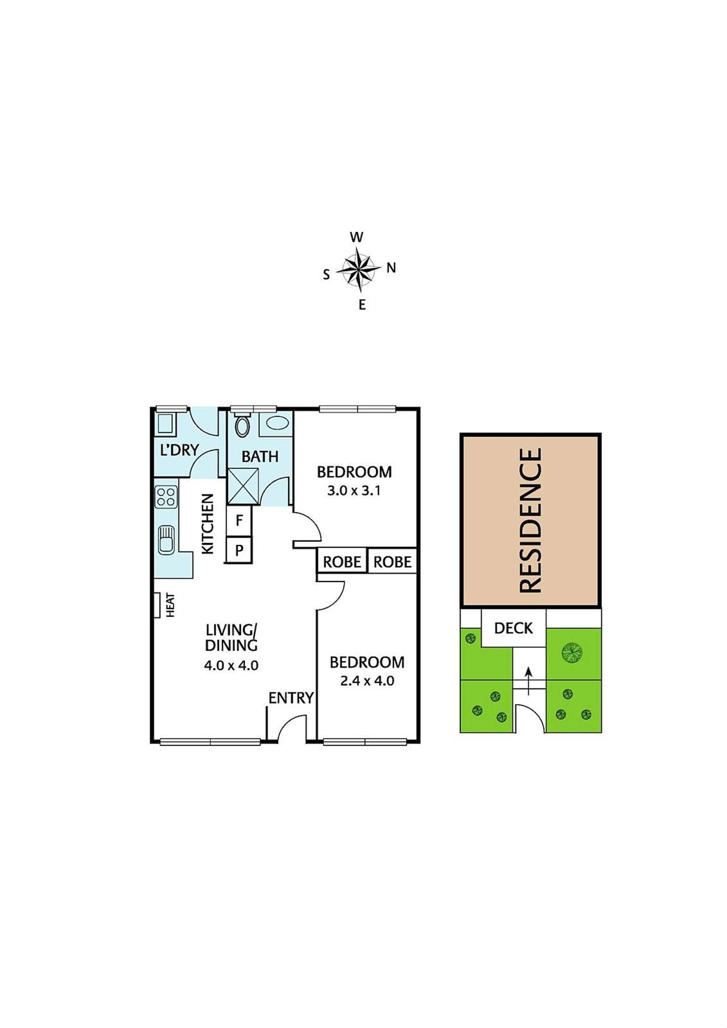 Floorplan of Homely unit listing, 2/2-4 Creek Road, Mitcham VIC 3132