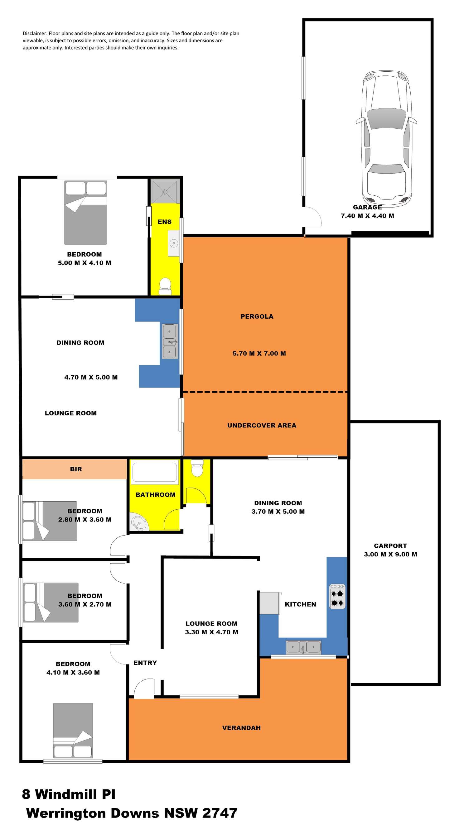 Floorplan of Homely house listing, 8 Windmill Place, Werrington Downs NSW 2747