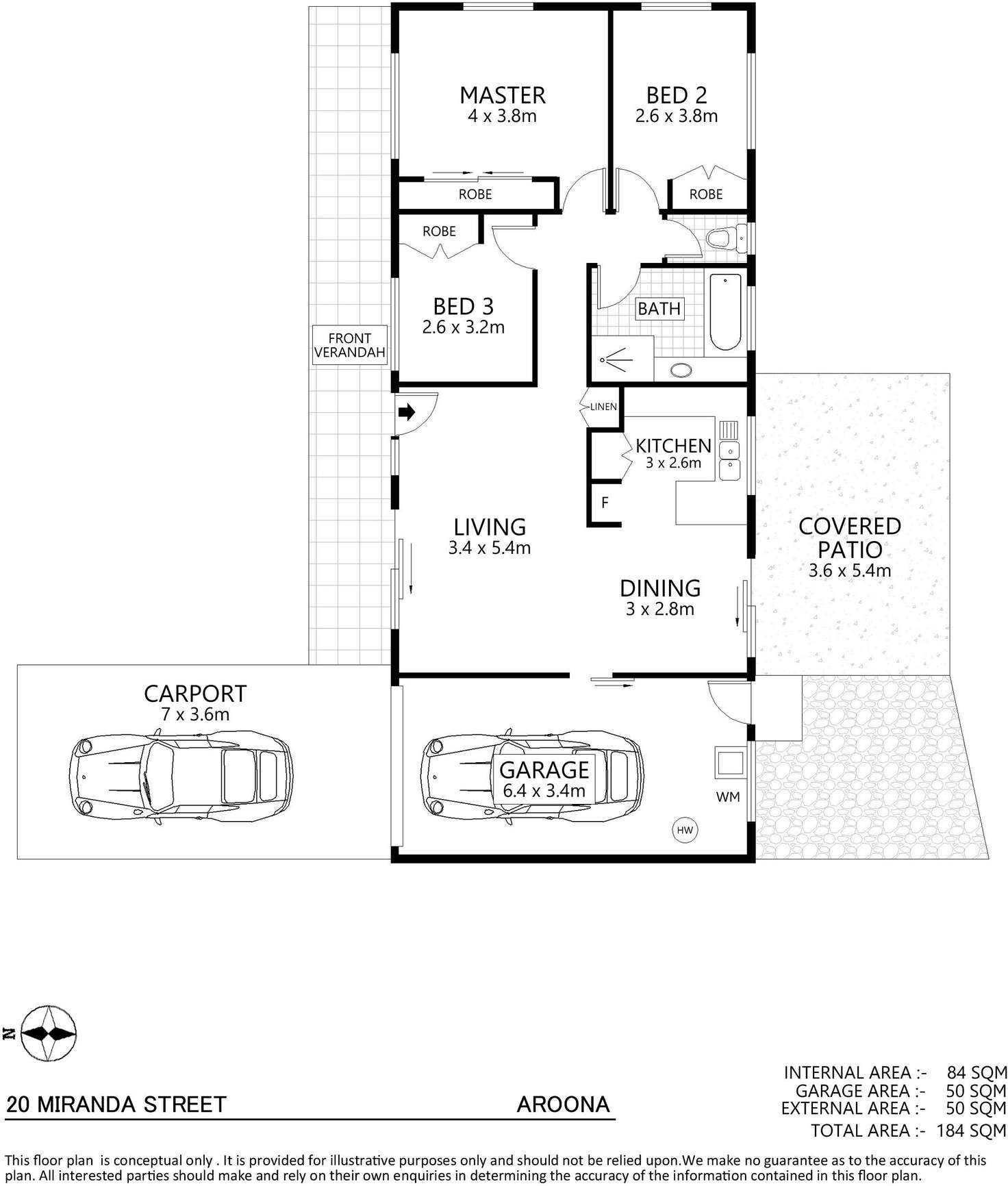 Floorplan of Homely house listing, 20 Miranda Street, Aroona QLD 4551